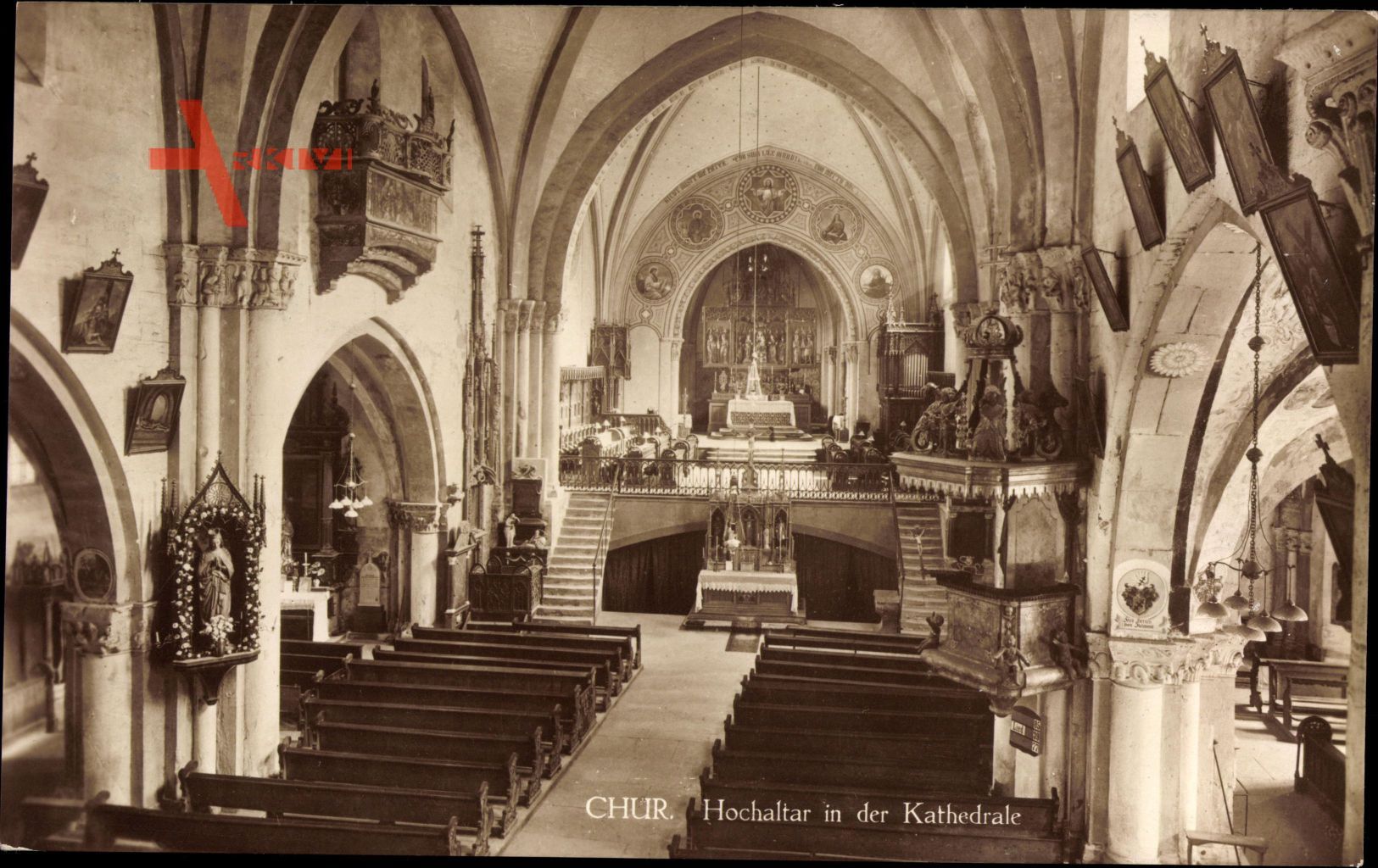 Chur Kt. Graubünden Schweiz, Hochaltar in der Kathedrale