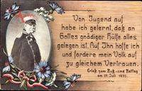 Jugendstil Adel Preußen, Kaiser Wilhelm I., Zitat vom 27 Juli 1870