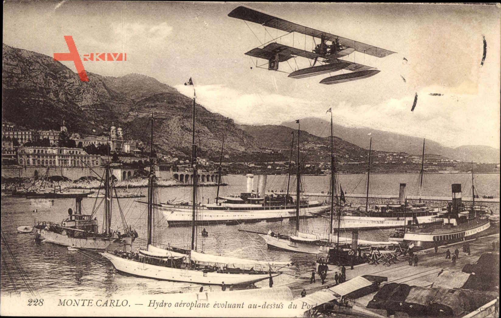 Monte Carlo Monaco, Wasserflugzeug, Hafenpartie, Hydro aeroplane