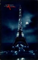 Paris, Vue de Nuit, La Tour Eiffel, Eiffelturm bei Nacht, Beleuchtung