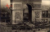 Paris, Arc de Triomphe, Triumphbogen, Siegesparade 1919