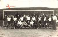 Fußballmannschaft vor dem Tor, Gruppenfoto, WSU, Warendorfer Sportunion