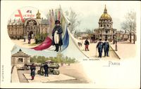 Paris, Les Invalides, Napoleon Bonaparte I.,  Geschütz, Kirche