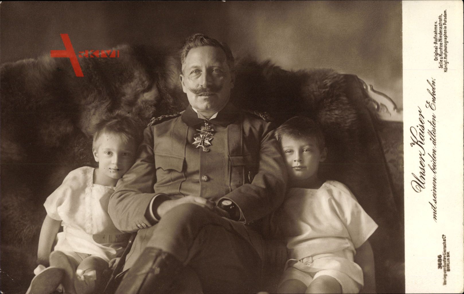 Kaiser Wilhelm II, beiden ältesten Enkel, Liersch 3686