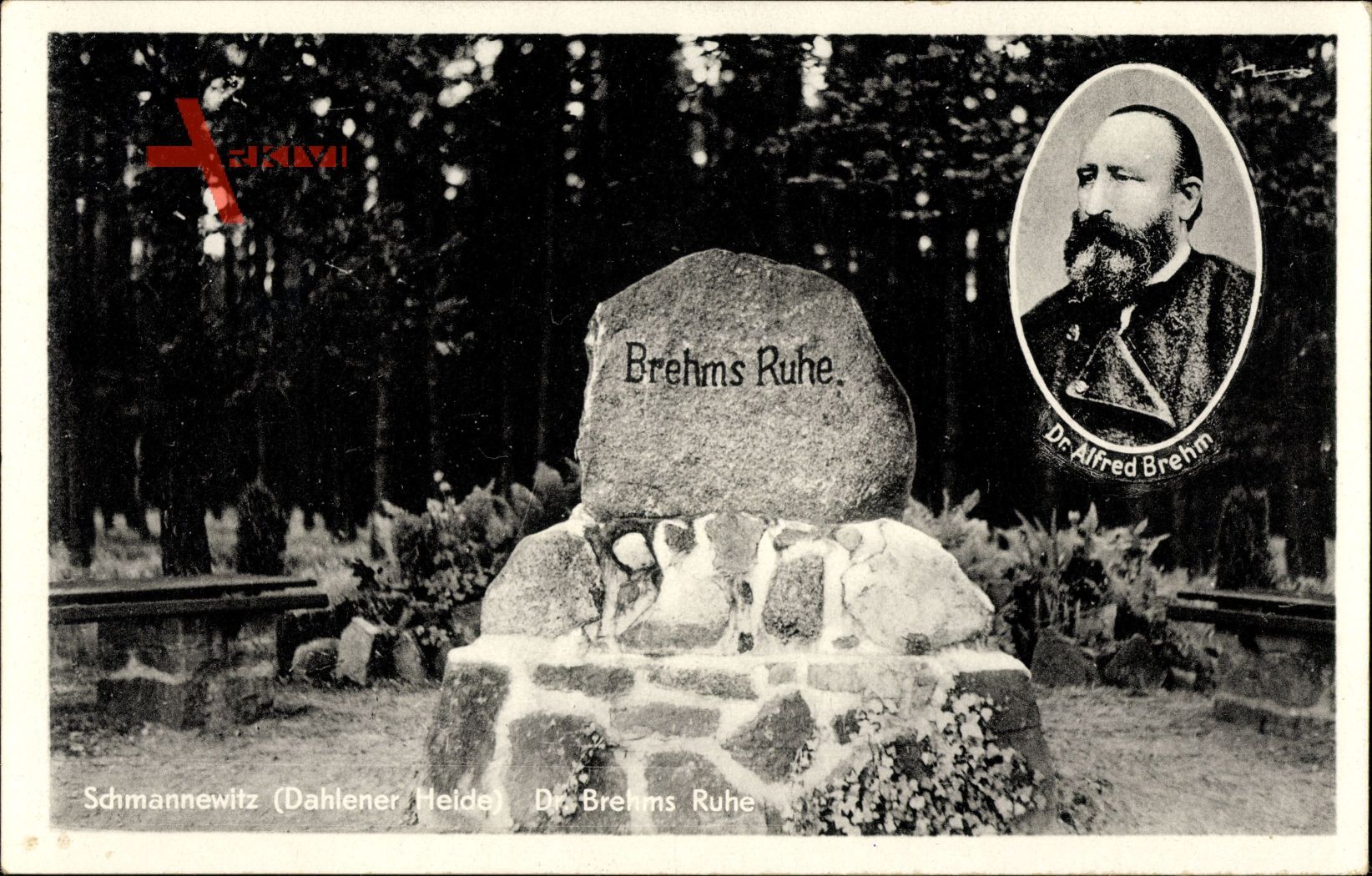 Schmannewitz Dahlen im Kreis Nordsachsen, Grabstätte Dr. Brehm, Portrait