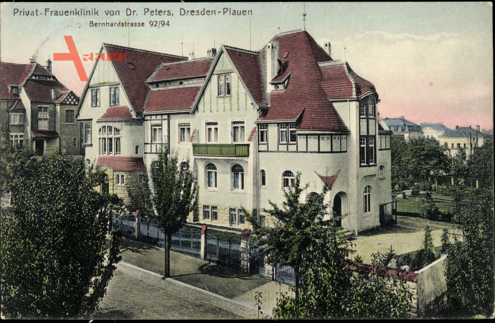 Dresden Süd Plauen, Privatfrauenklinik von Dr. Peters, Bernhardstraße 92