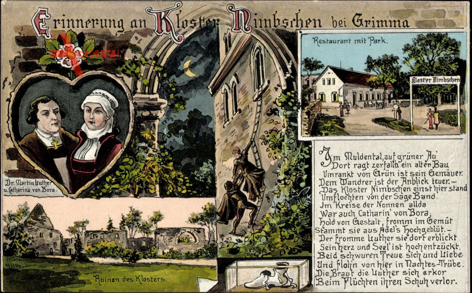 Nimbschen b. Grimma Mulde, Luther und Catharina Bora, Kloster