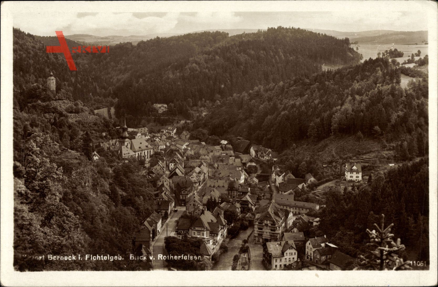 Bad Berneck im Fichtelgebirge Oberfranken, Blick vom Rotherelsen