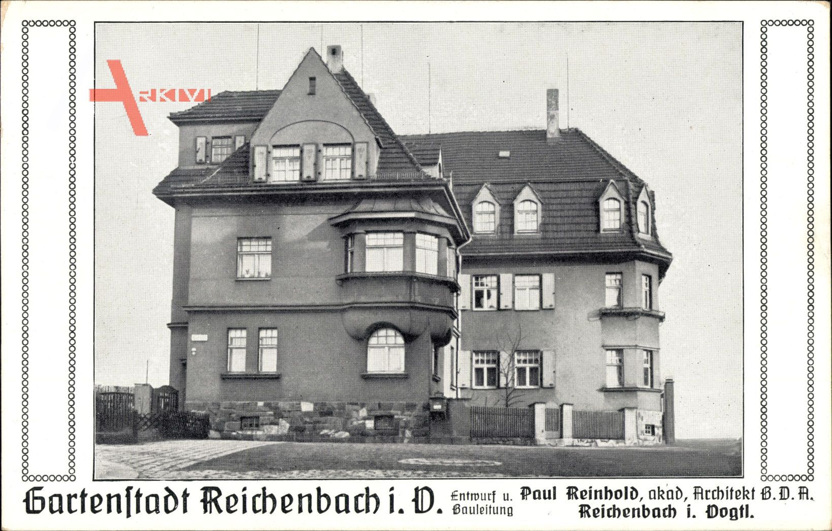 Reichenbach Vogtland, Gartenstadt, Hausansicht, Paul Reinhold Architekt
