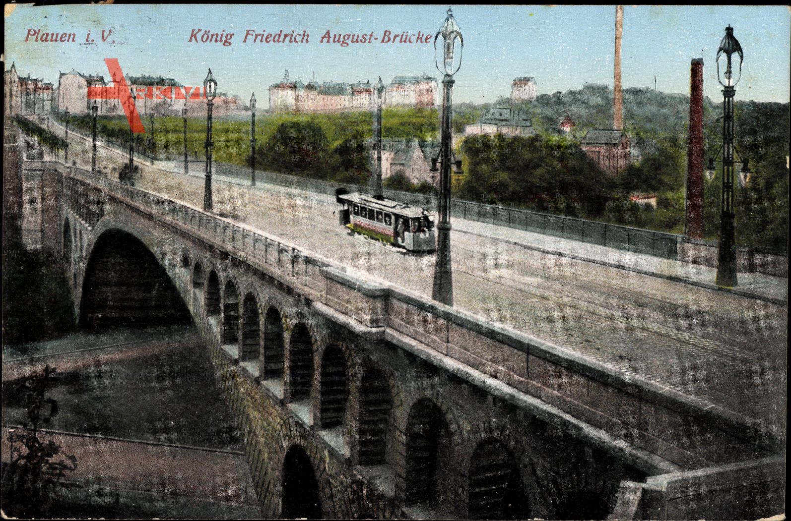 Dresden Süd Plauen, König Friedrich August Brücke, Straßenbahn
