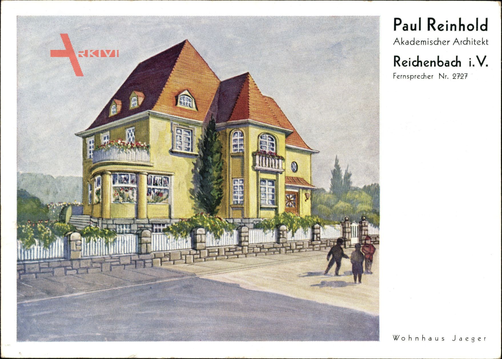 Reichenbach im Vogtland, Blick auf Wohnhaus Jaeger, Paul Reinhold