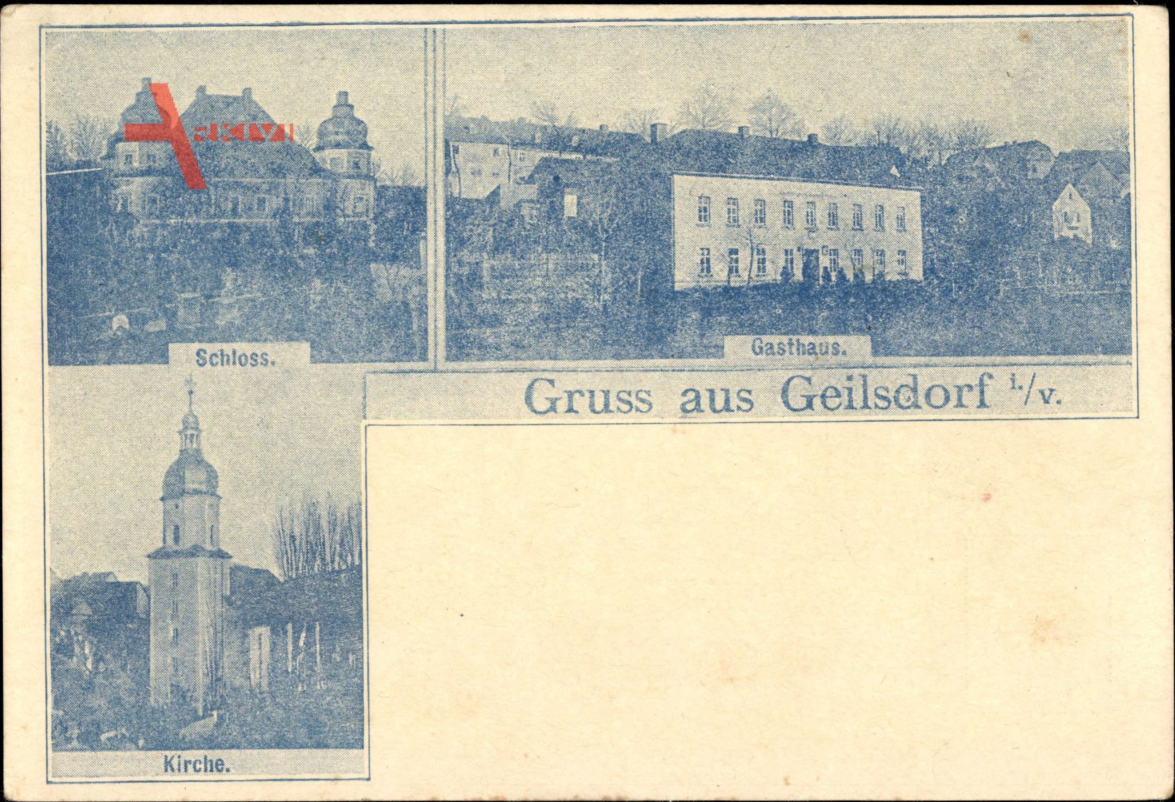Geilsdorf im Vogtland, Schloss, Gasthaus und Kirche