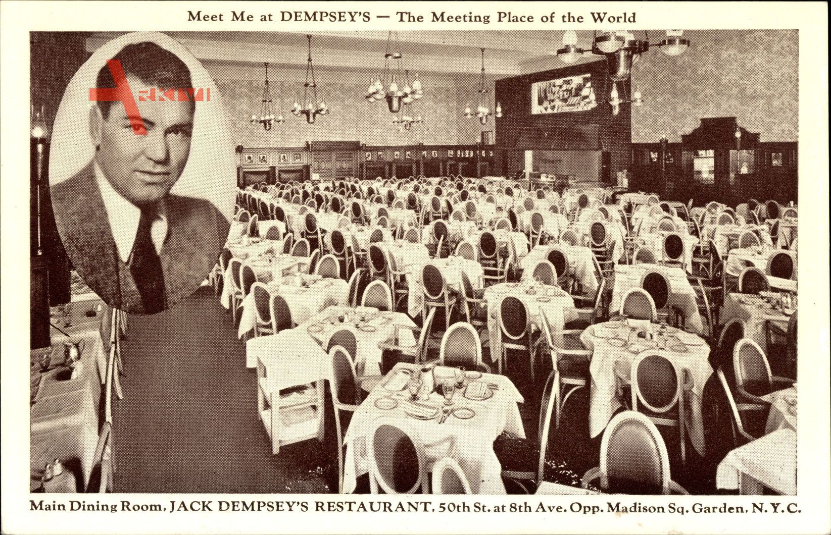 New York City USA, Jack Dempseys Restaurant, Boxer, Madison Square Garden