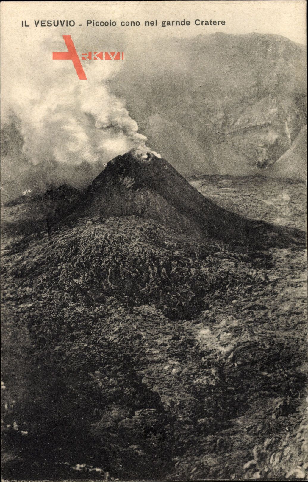Il Vesuvio, Piccolo cono nei grande Cratere, Vulkankrater, Vesuv
