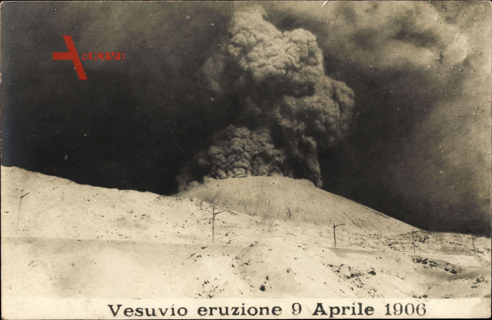 Vesuvio eruzione 9 Aprile 1906, Vulkanausbruch, Aschewolke, Vesuv