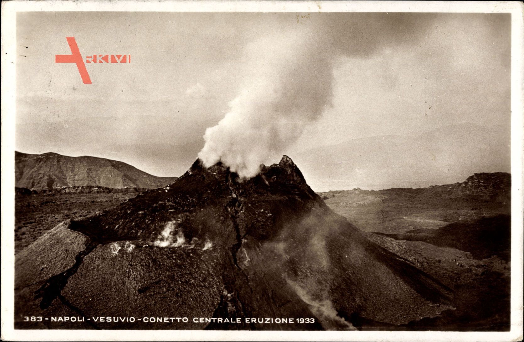 Napoli Neapel Campania, Vesuvio, Conetto Centrale Eruzione 1933, Vulkankrater