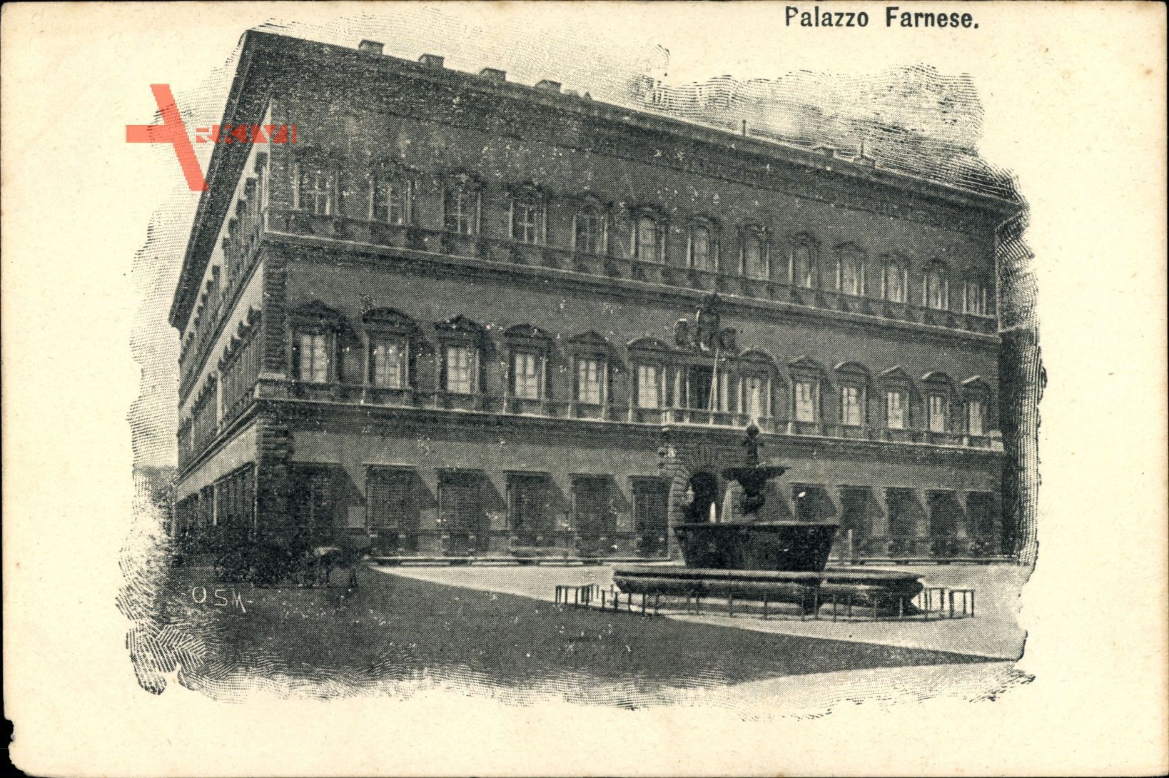 Roma Rom Lazio, Palazzo Farnese, Brunnen, Palast, Fassade, Platz