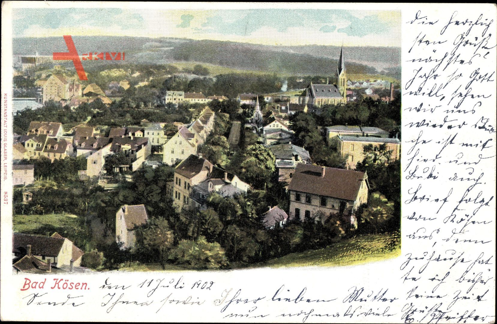 Bad Kösen Naumburg an der Saale, Totalansicht des Ortes