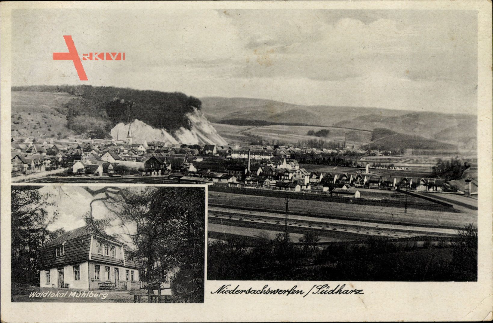 Niedersachswerfen Harztor Südharz, Waldlokal Mühlberg, Panorama, Ort