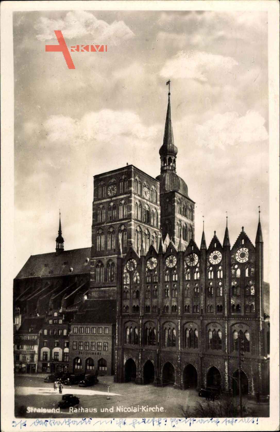 Stralsund in Mecklenburg Vorpommern, Rathaus und Nikolaikirche