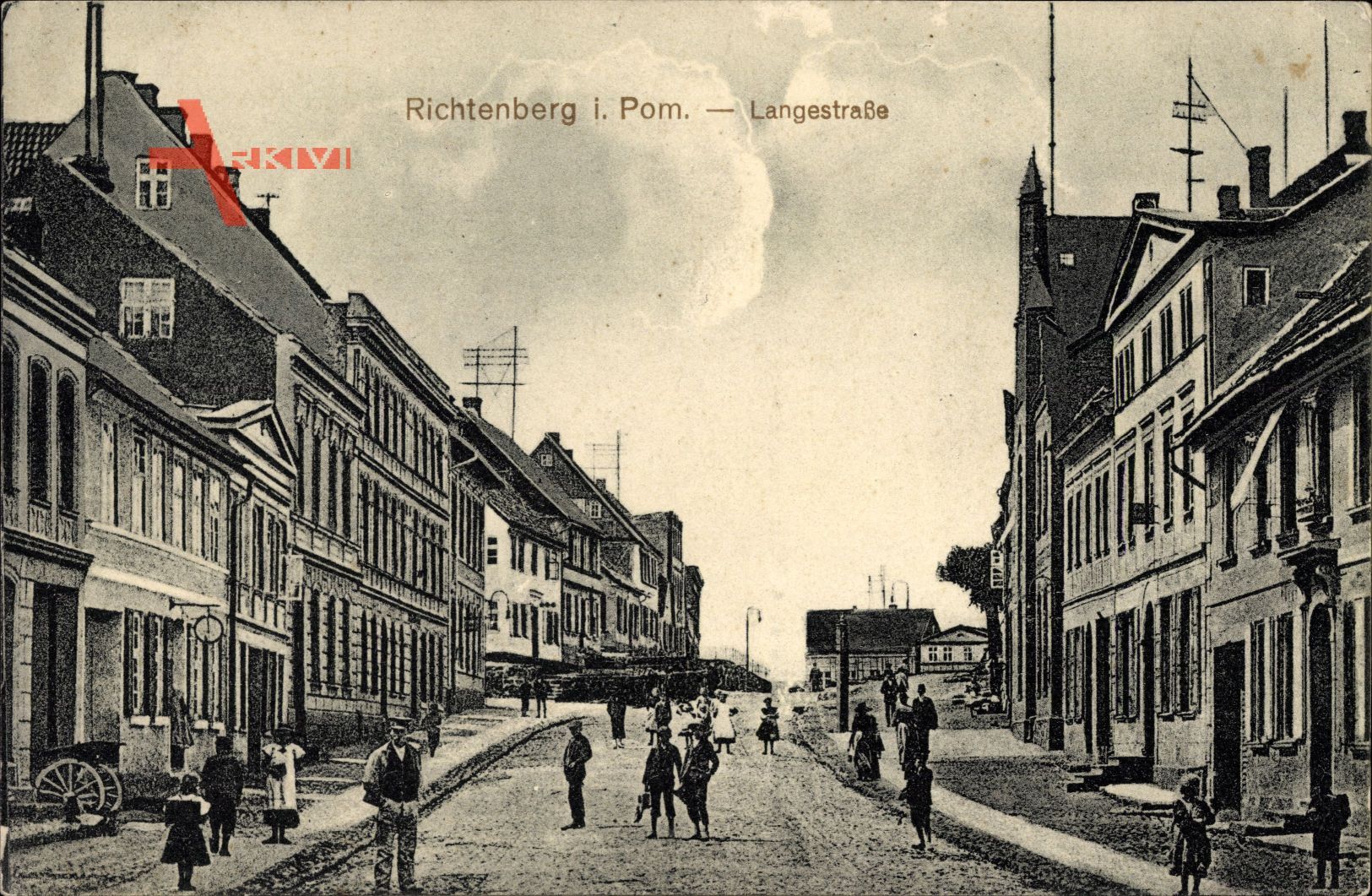Richtenberg Mecklenburg Vorpommern, Blick in die Langestraße, Kinder