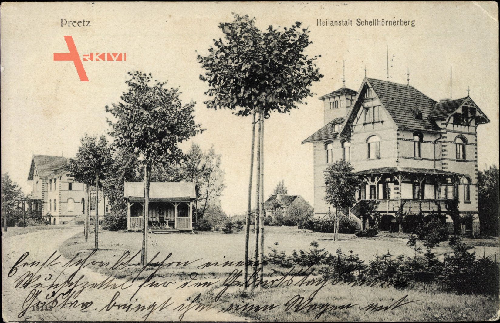 Preetz in Schleswig Holstein, Blick auf die Heilanstalt Schellhörnerberg