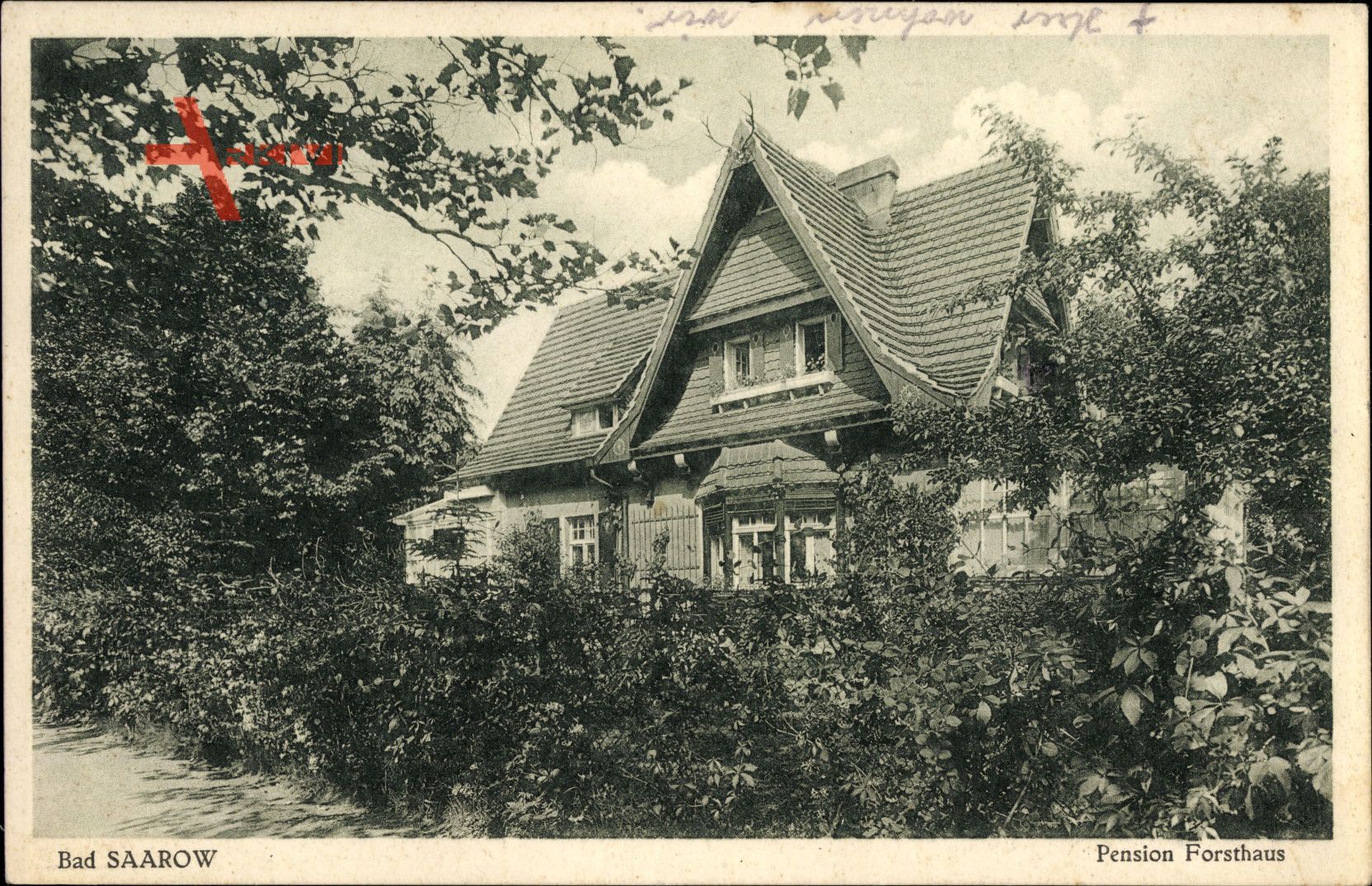 Bad Saarow Pieskow Kreis Oder Spree, Blick auf Pension Forsthaus,Grundmann