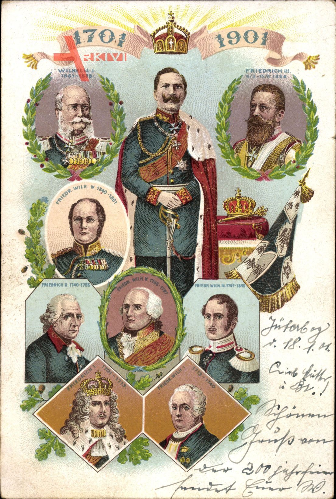 Kaiser Wilhelm II. von Preußen, Könige von Preußen, 1701 bis 1901