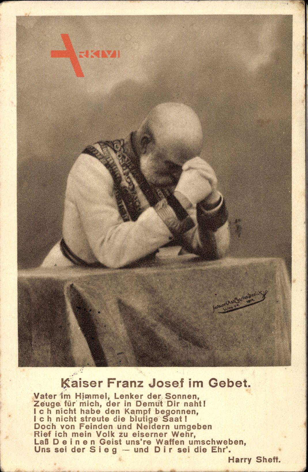 Kaiser Franz Joseph I., Betend, Harry Sheff