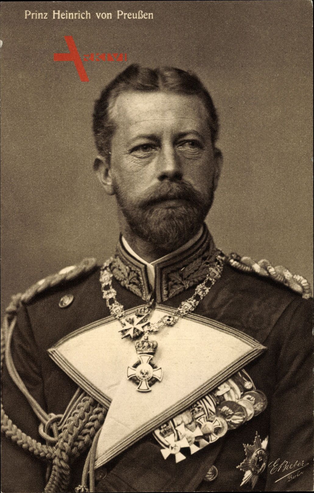 Prinz Heinrich von Preußen in Uniform, Admiral, Orden