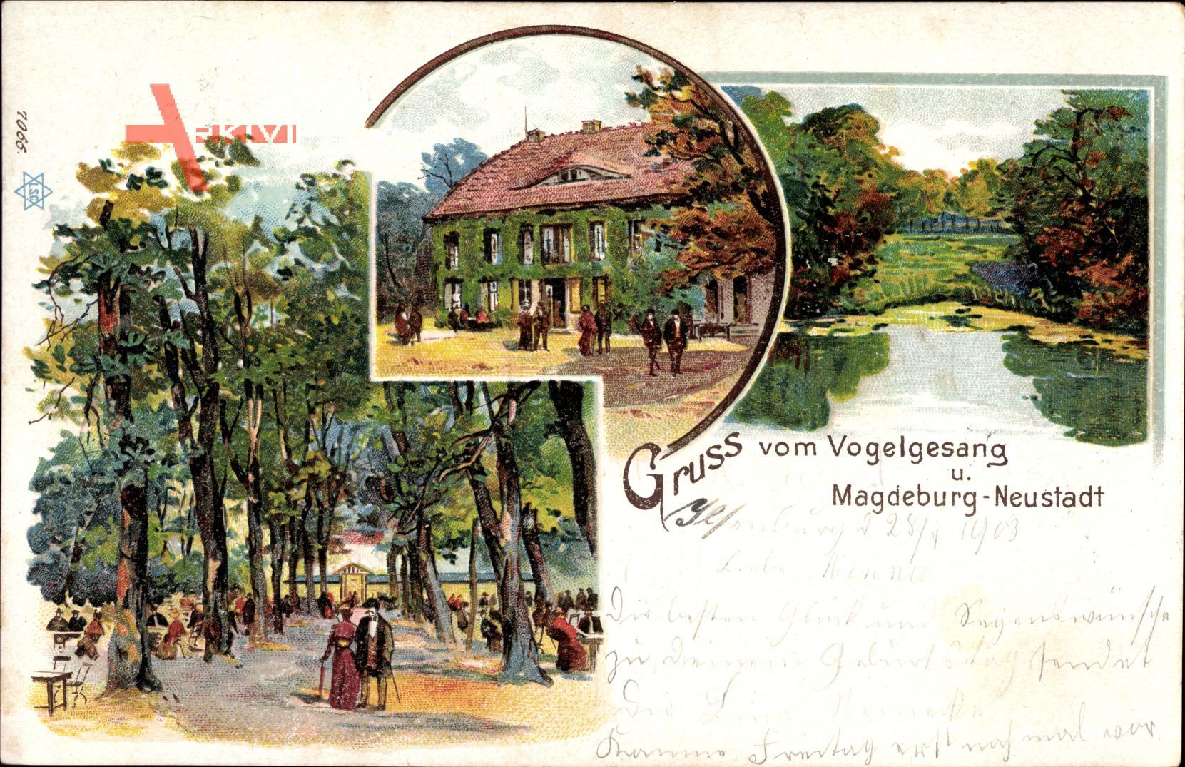 Magdeburg Neustadt in Sachsen Anhalt, Gasthaus Vogelsang, Garten