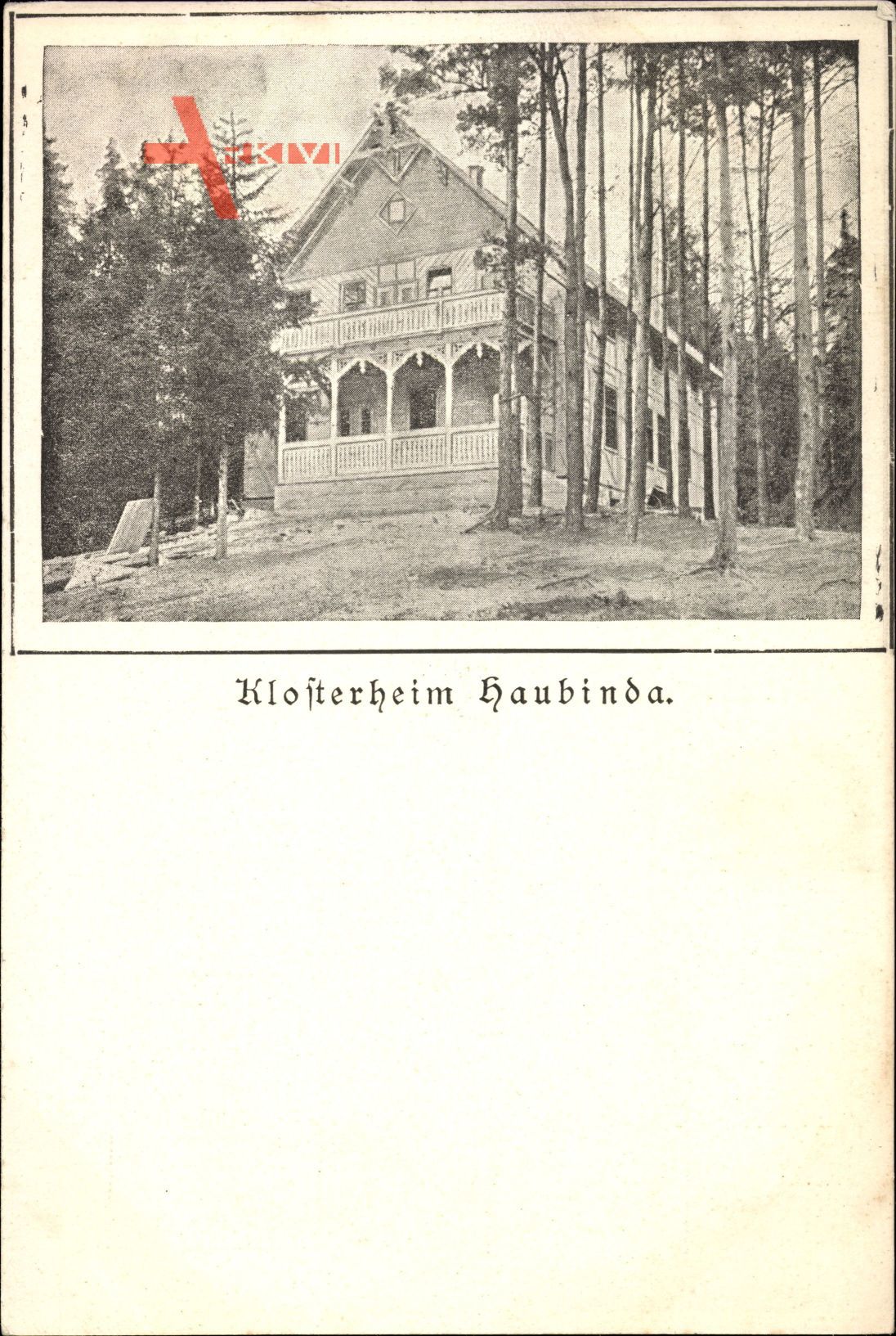 Haubinda Westhausen Thüringen, Blick auf das Klosterheim, Wald
