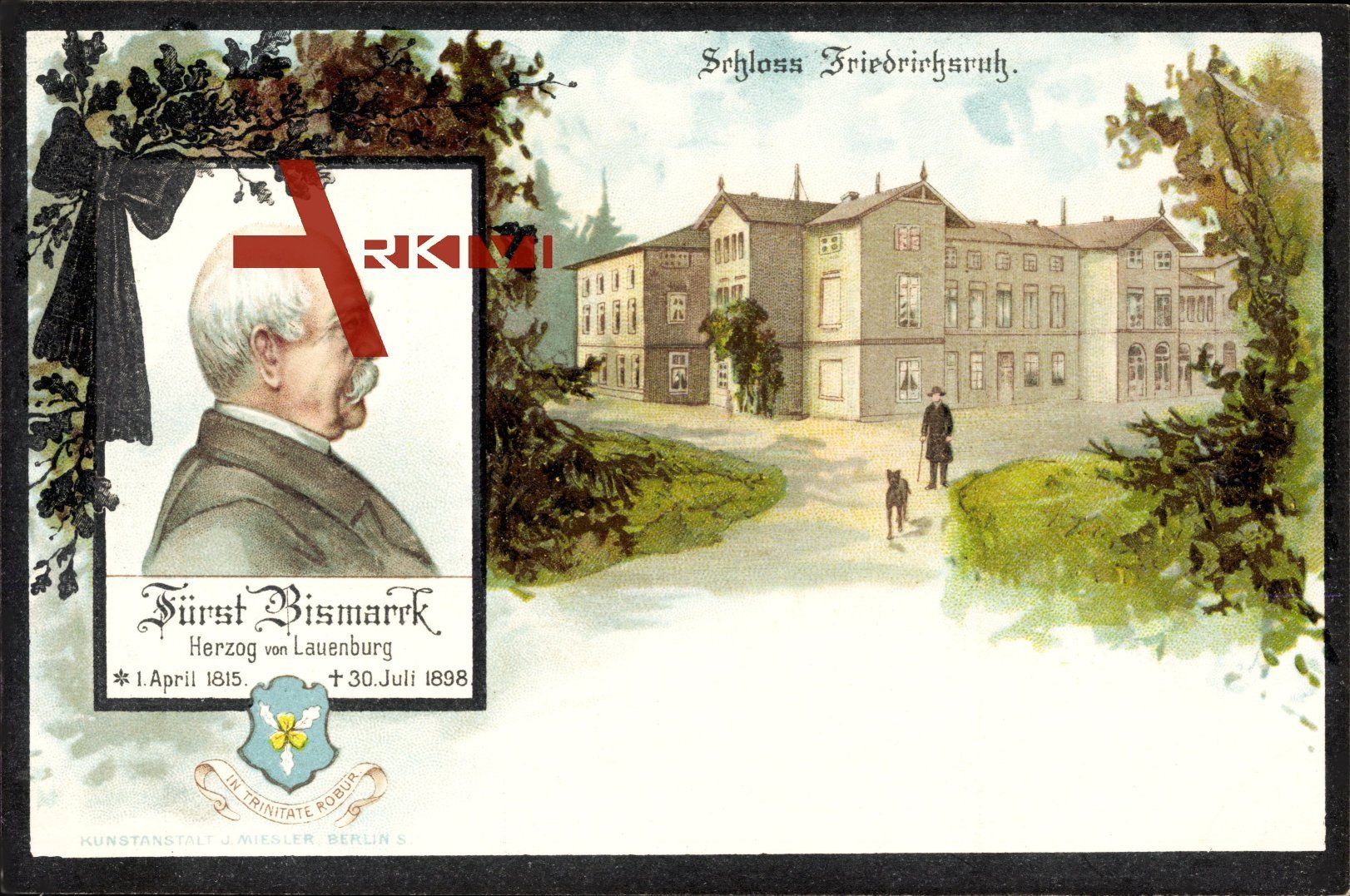 Friedrichsruh Aumühle, Blick auf Schloss Friedrichsruh, Fürst Bismarck