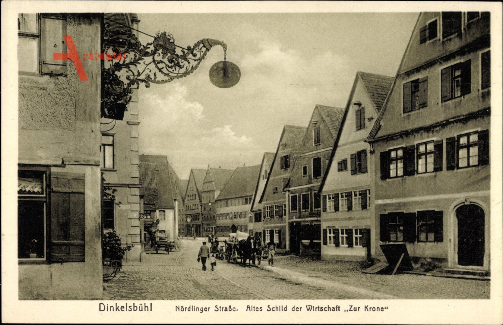 Dinkelsbühl im Kreis Ansbach Mittelfranken, Nördlinger Straße, Zur Krone