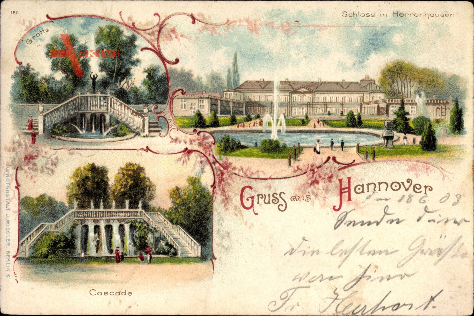 Hannover in Niedersachsen, Schloss in Herrenhausen, KasKade, Grotte
