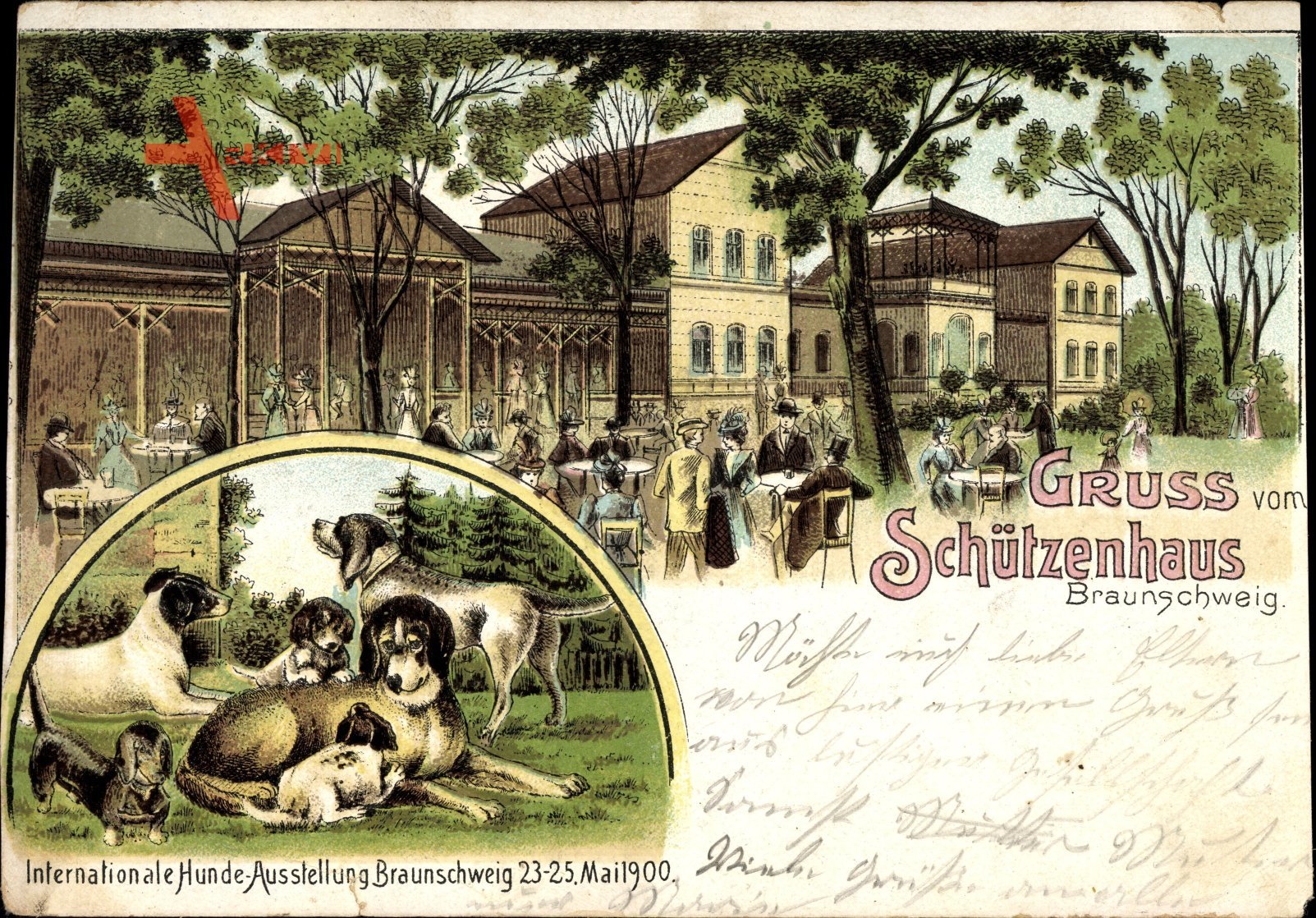 Braunschweig Niedersachsen, Internat. Hundeausstellung 1900, Schützenhaus