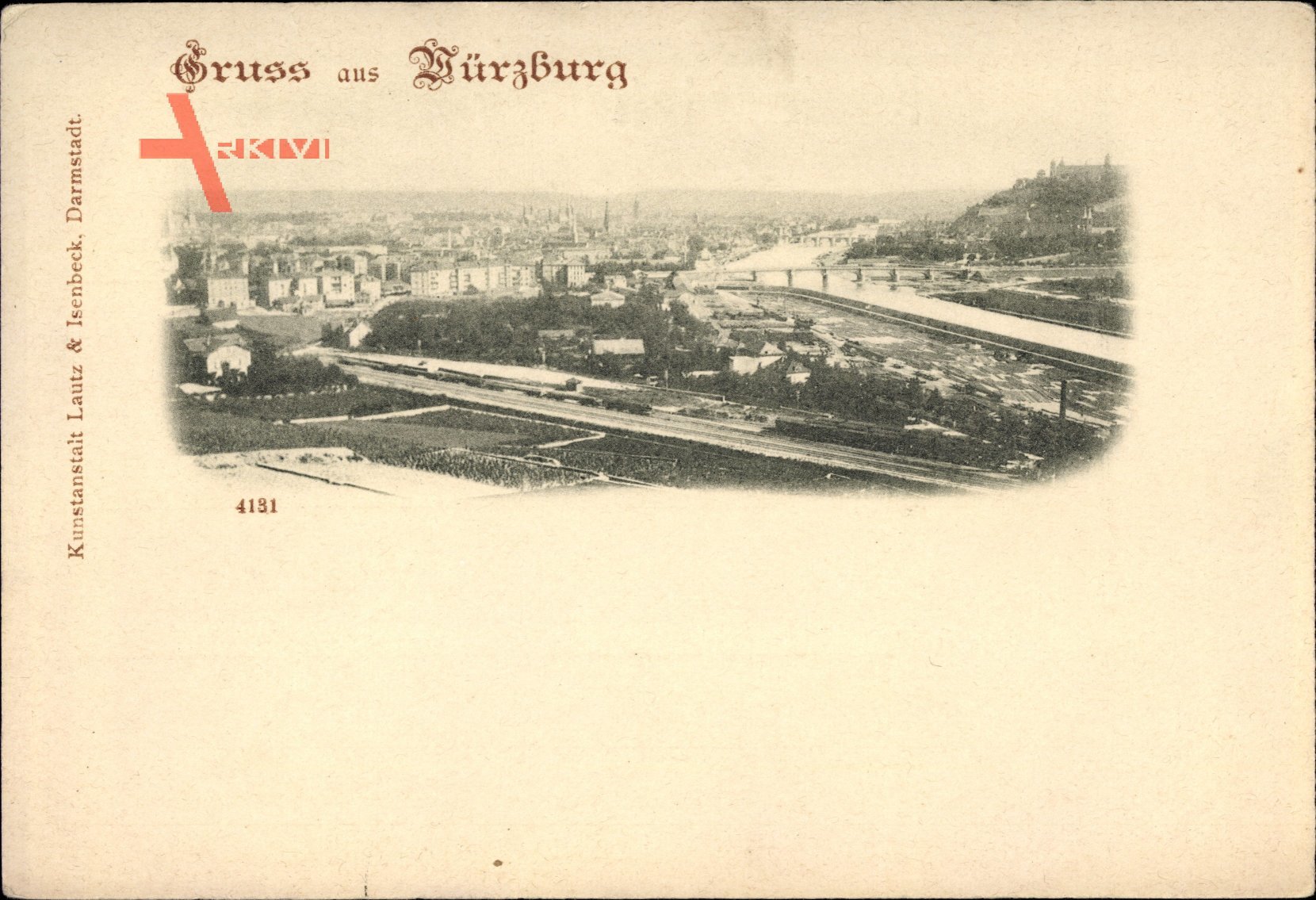 Würzburg am Main Unterfranken, Totalansicht der Ortschaft, Brücke, Fluss