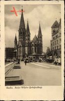 Berlin Charlottenburg, Straßenpartie, Kaiser Wilhelm Gedächtniskirche