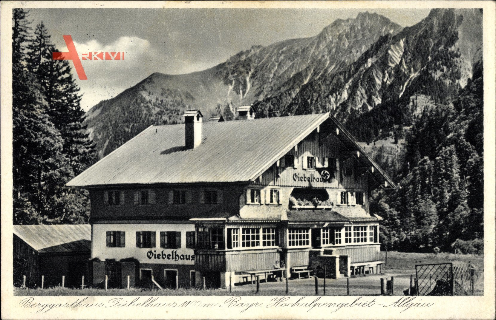 Bad Hindelang im Oberallgäu, Berggasthaus Giebelhaus, Alpen