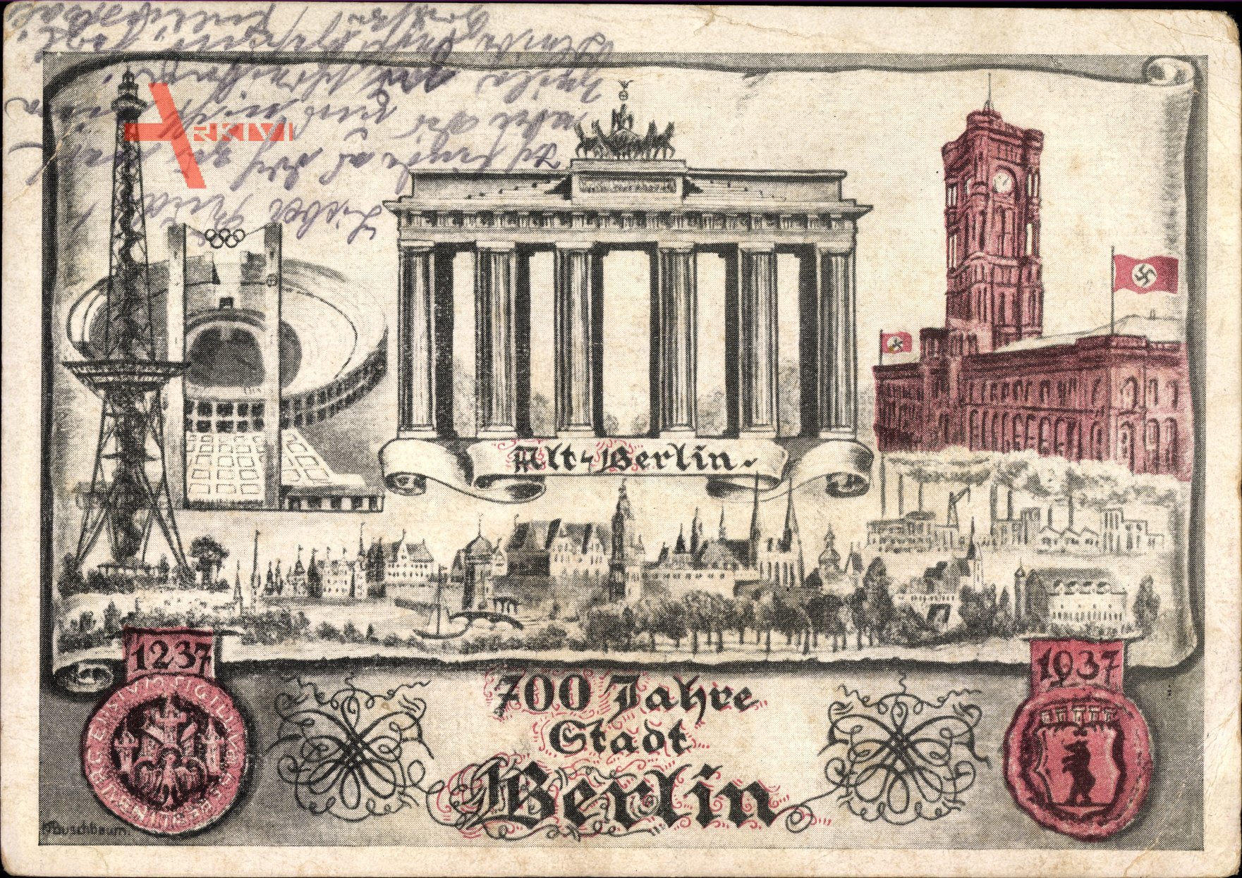 Berlin Mitte, Brandenburger Tor, Olympiastadion, Rathaus, 700 Jahre, Funkturm