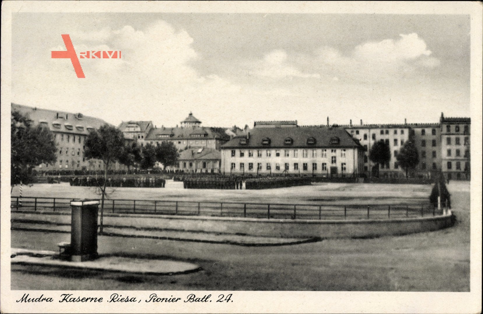 Riesa an der Elbe Sachsen, Mudra Kaserne, Pionier Batl. 24, Wehrmachtskaserne