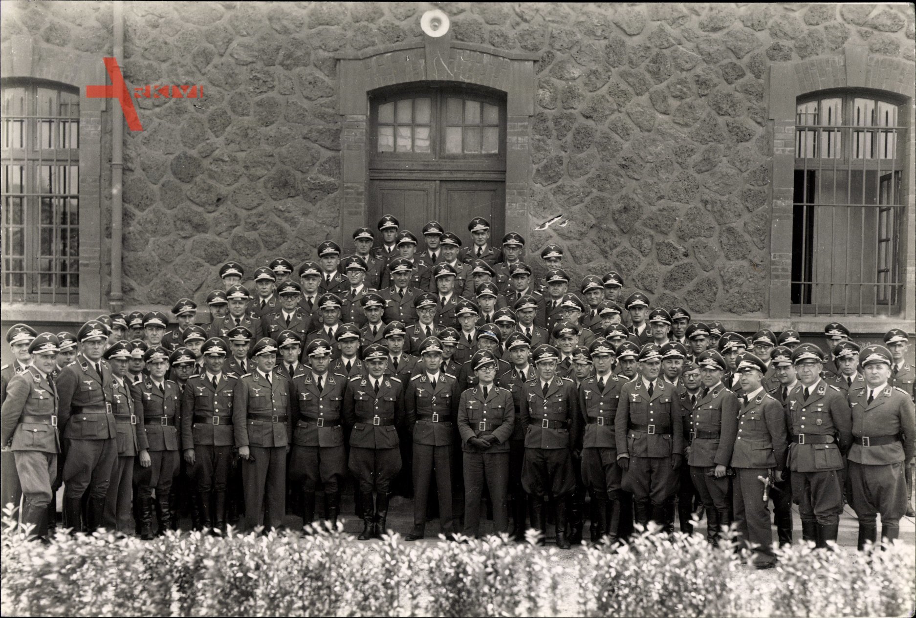 Foto Prenzlau in der Uckermark, Fliegerhorst, Luftwaffe, Uniformierte, Gruppenportrait, II. WK