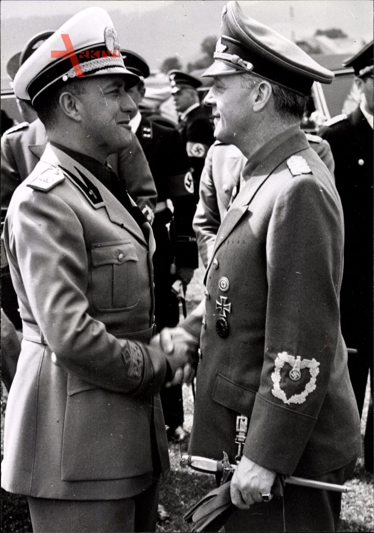 Foto Galeazzo Ciano, Schwiegersohn von Benito Mussolini, Außenminister,Joachim von Ribbentrop,II. WK
