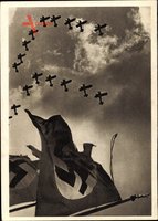 Deutsche Wehrmacht, Luftwaffe, Die Fahnen wehen Sieg, Fotograf Rudolf Schaeffer, II. WK