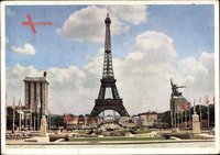 Paris, Expo 1937, Das Deutsche Haus, Eiffelturm, Pavillon der Sowjetunion