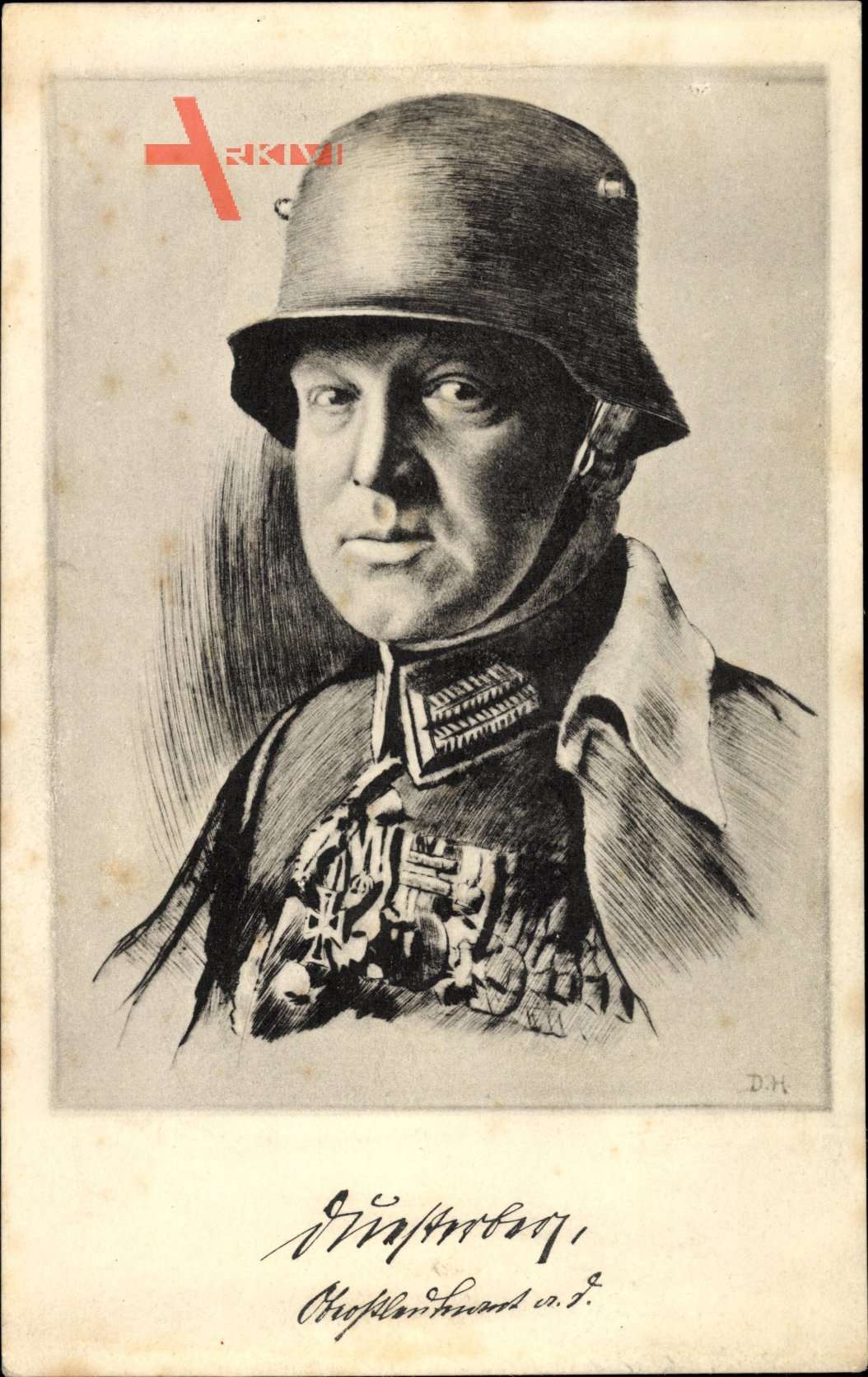 Oberstleutnant Theodor Duesterberg, Portrait, Stahlhelm