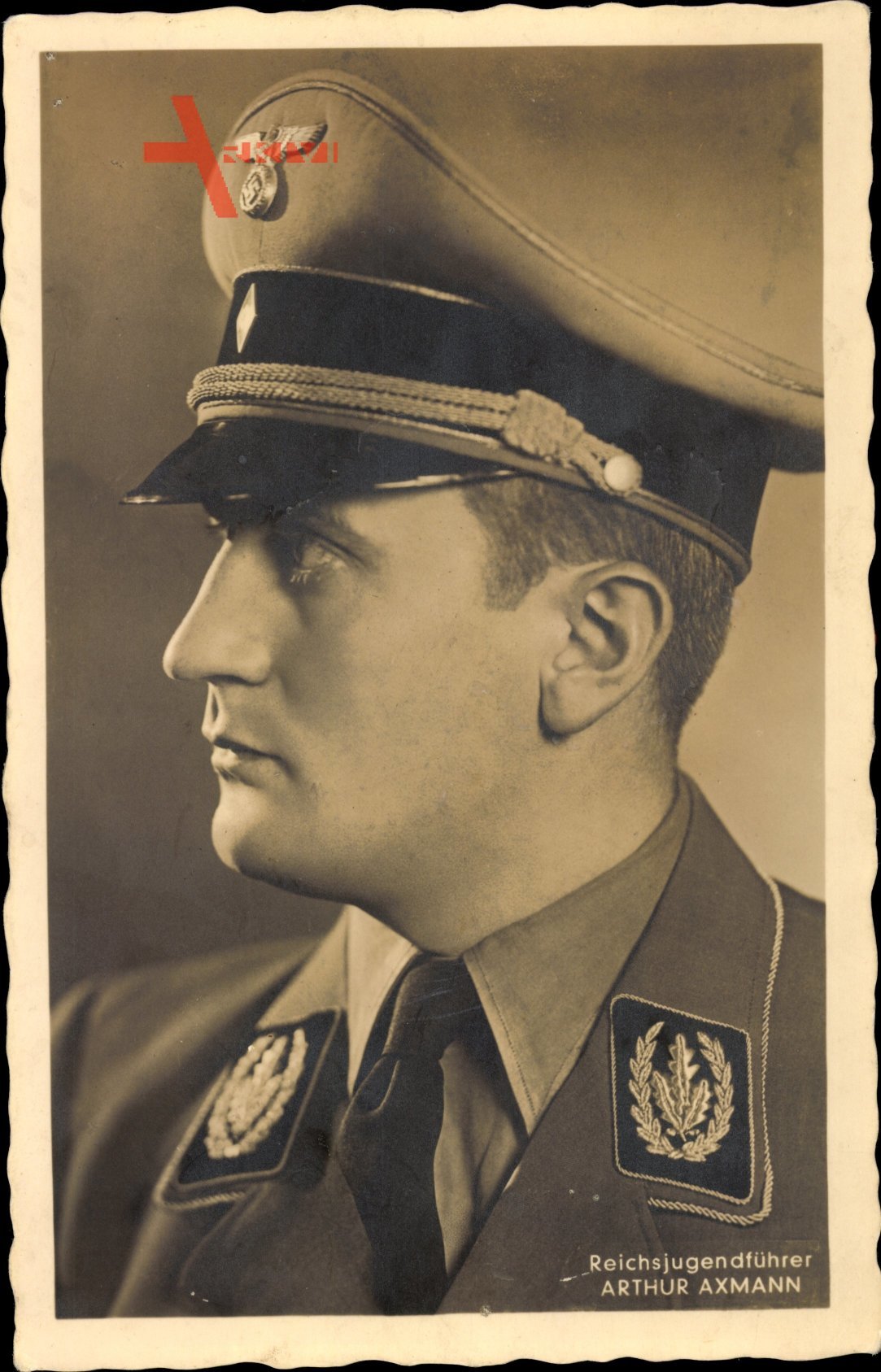 Reichsjugendführer Arthur Axmann, Portrait in Uniform, Nachfolger Schirachs, Photo Hoffmann 1503