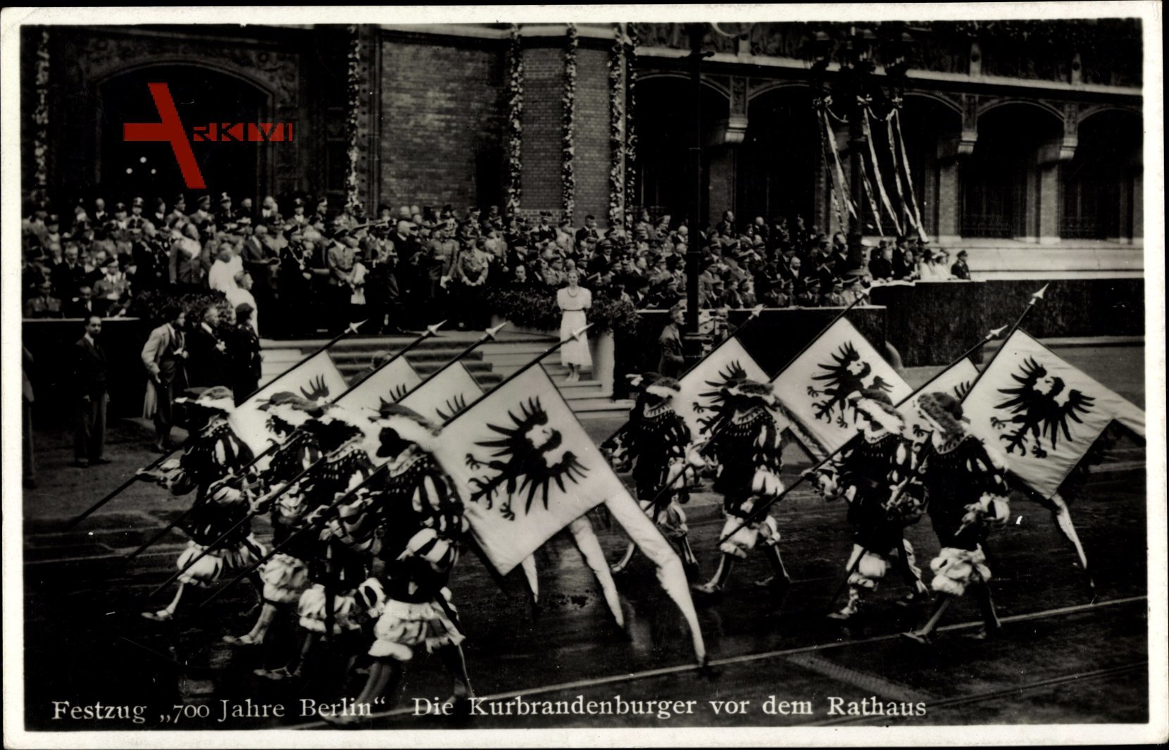 Berlin, Festzug 700 Jahre Berlin, Kurbrandenburger vor dem Rathaus
