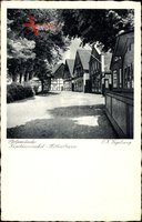 Ustka Stolpmünde Pommern, Kapitänswinkel und Hitlerstraße, Fotograf O. K. Vogelsang