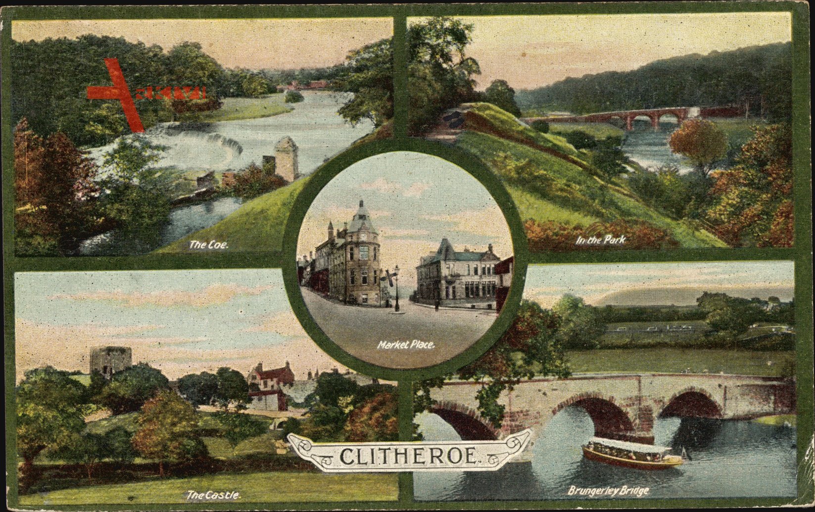 Clitheroe Lancashire England, Brungerley Bridge, Park, Castle, The Coe